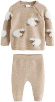 Next - Jongens - Babyset van gebreide trui en legging - Bruin