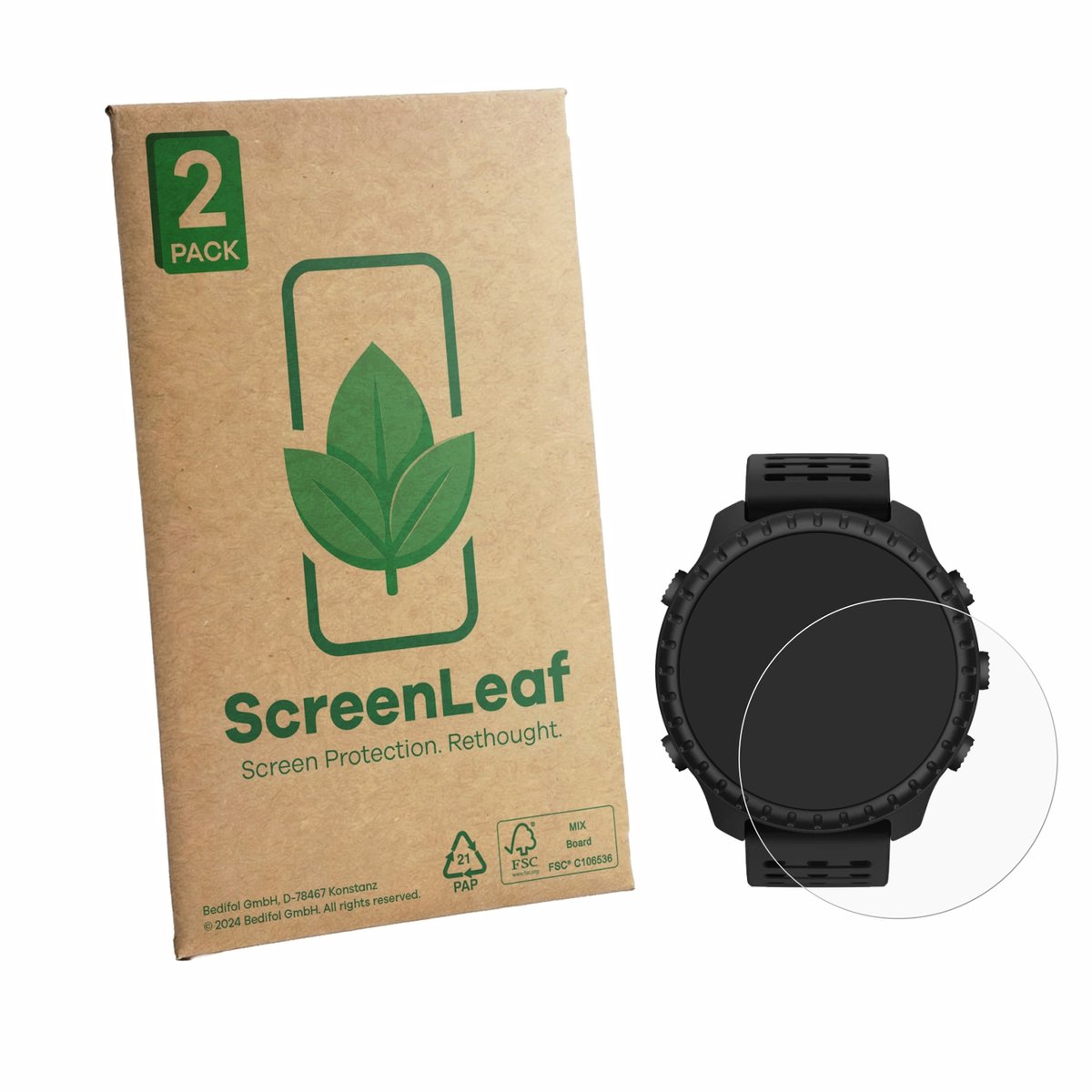 2 Stuks Screenprotector voor Suunto Core 2 - Hoogwaardige Beschermfolie transparant