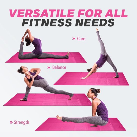 Lichtgewicht opvouwbare yogamat voor op reis - Antislip, 3-laags, essentieel voor fitness en training — afbeelding 3