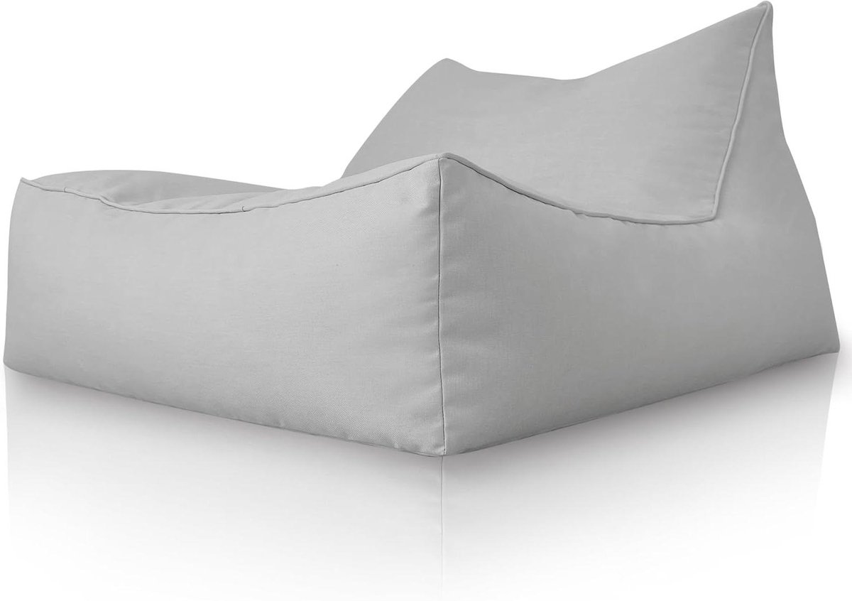 Reuze Zitzak - Lounge Stoel - Ontspannen Binnen Buiten - Waterafstotend Materiaal - XXL voor 2 Personen - Lichtgrijs