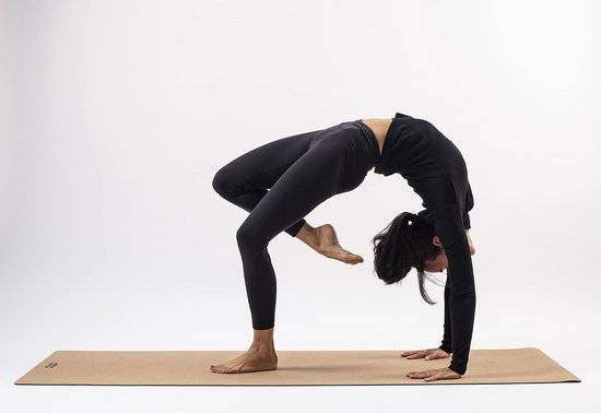 Yogamat - Eco mat - Yoga oefenen - Antislip kurk - 186x66 cm - Natuurlijk van Yogamat — afbeelding 2