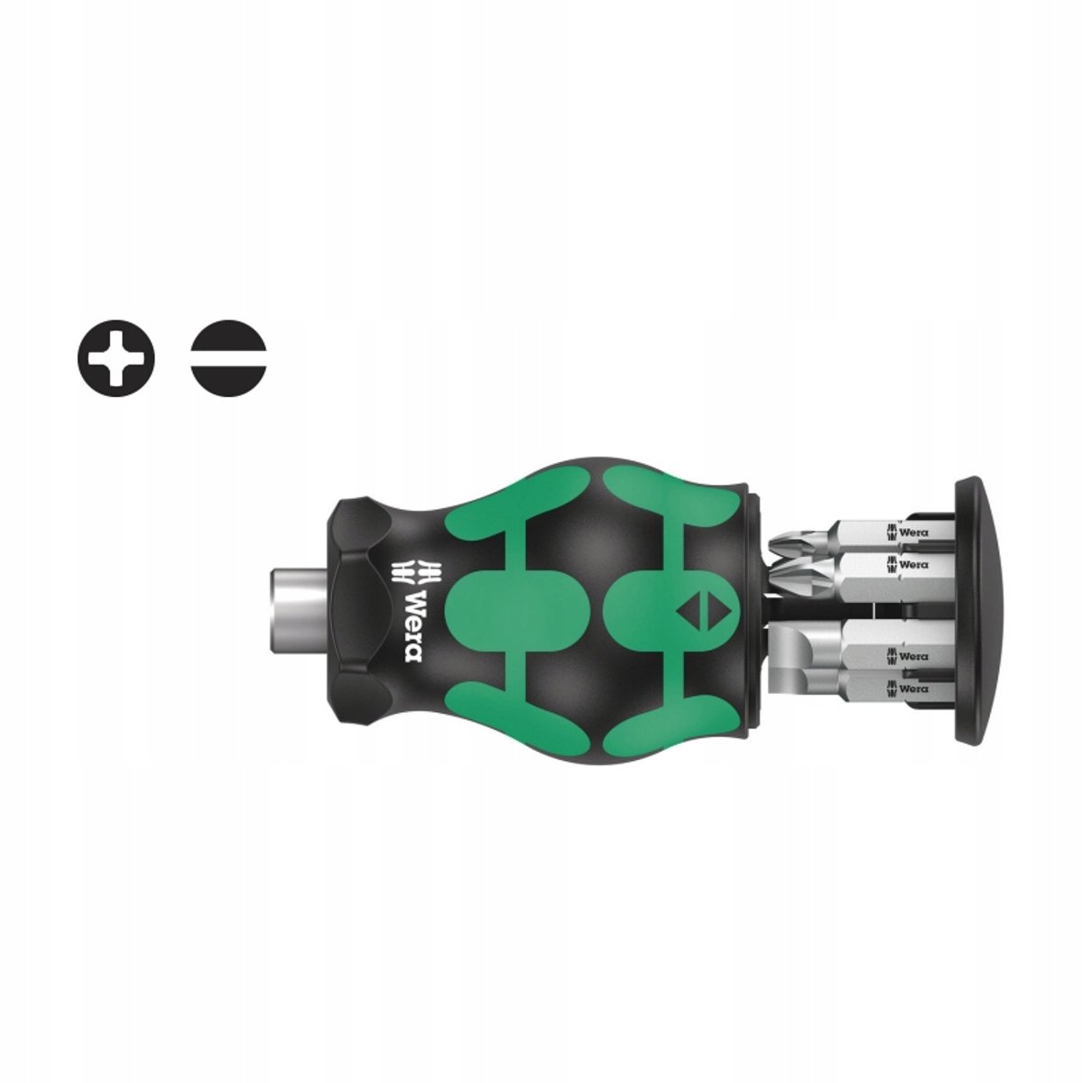 Wera Stubby Magazijn Schroevendraaier met 4 Bits