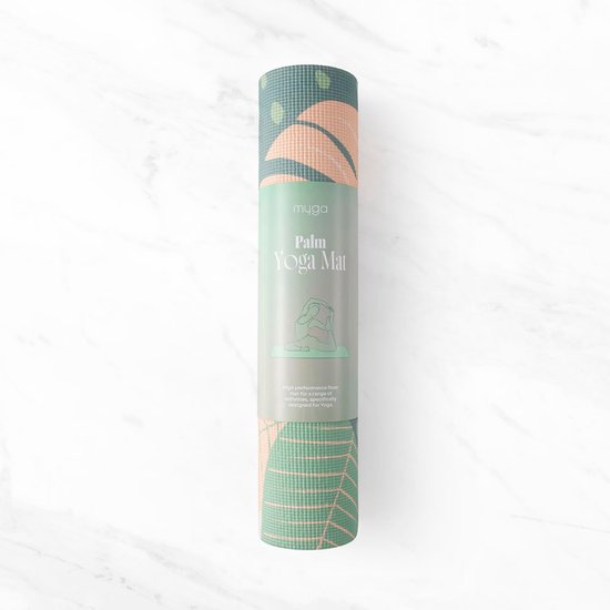 Yogamat - Oefenmat Fitnessmat - Yoga Pilates Meditatie - Antislip Vochtbestendig - 173x61cm - Palm van Yogamat — afbeelding 2