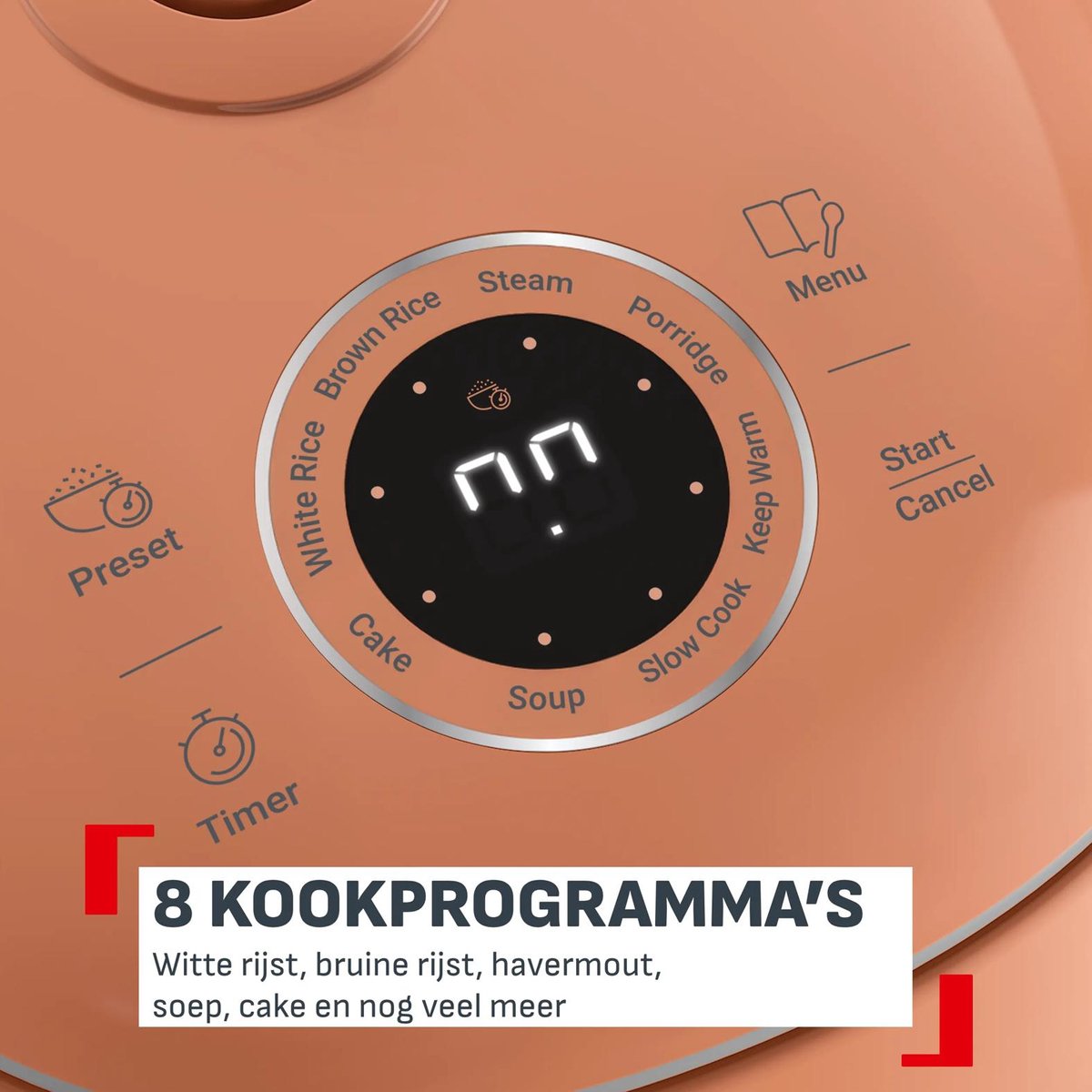 Tefal Pop RK535T - Rijstkoker - Compact - 2L - 8 programma’s - 24 uur uitgestelde start thumbnail 4
