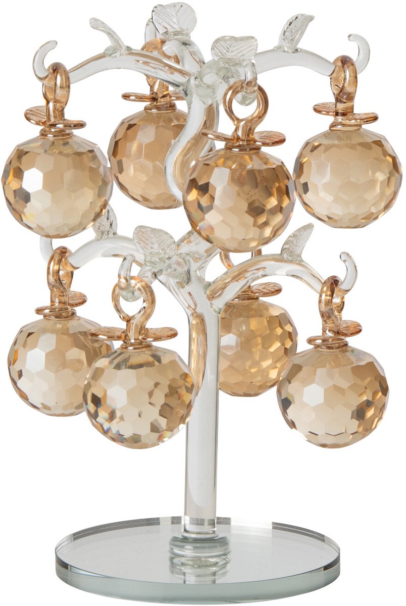 J-Line decoratieboom - kristal - goud