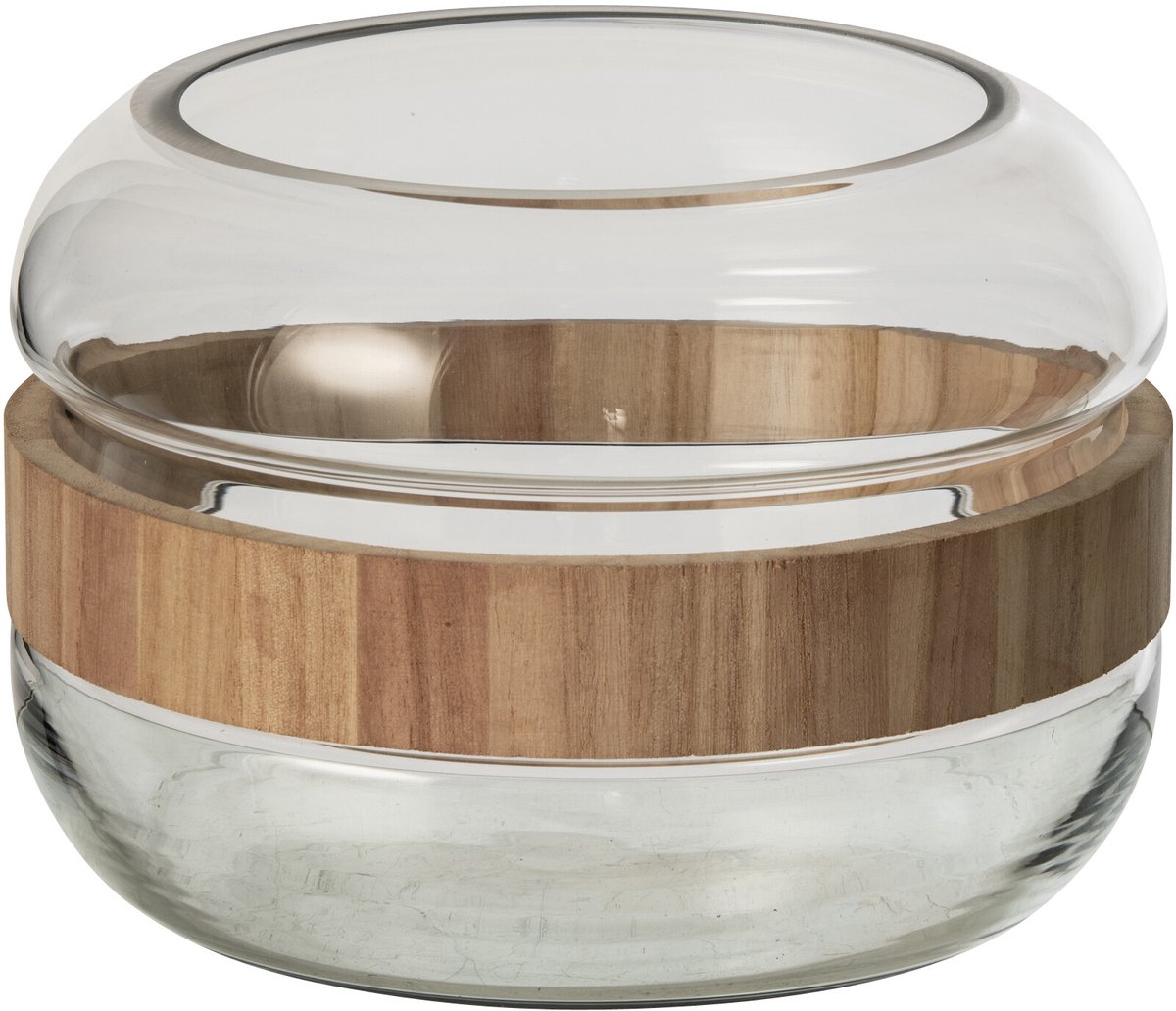 J-Line Cirkelvaas - glas - naturel/transparant