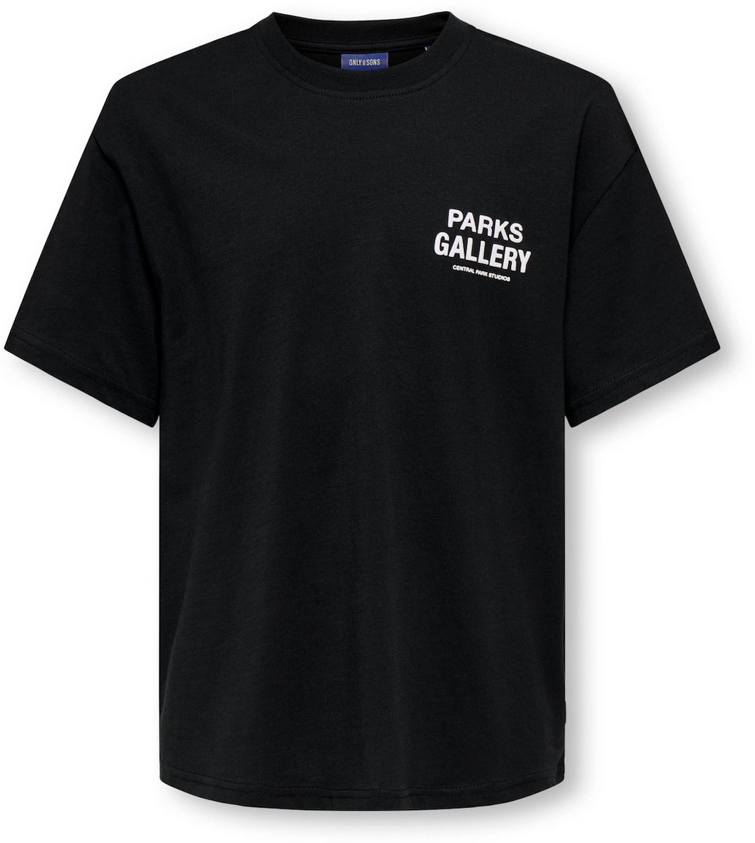 Only & Sons - T-shirt - OSJPARKS - Zwart - Backprint - Maat 146/152