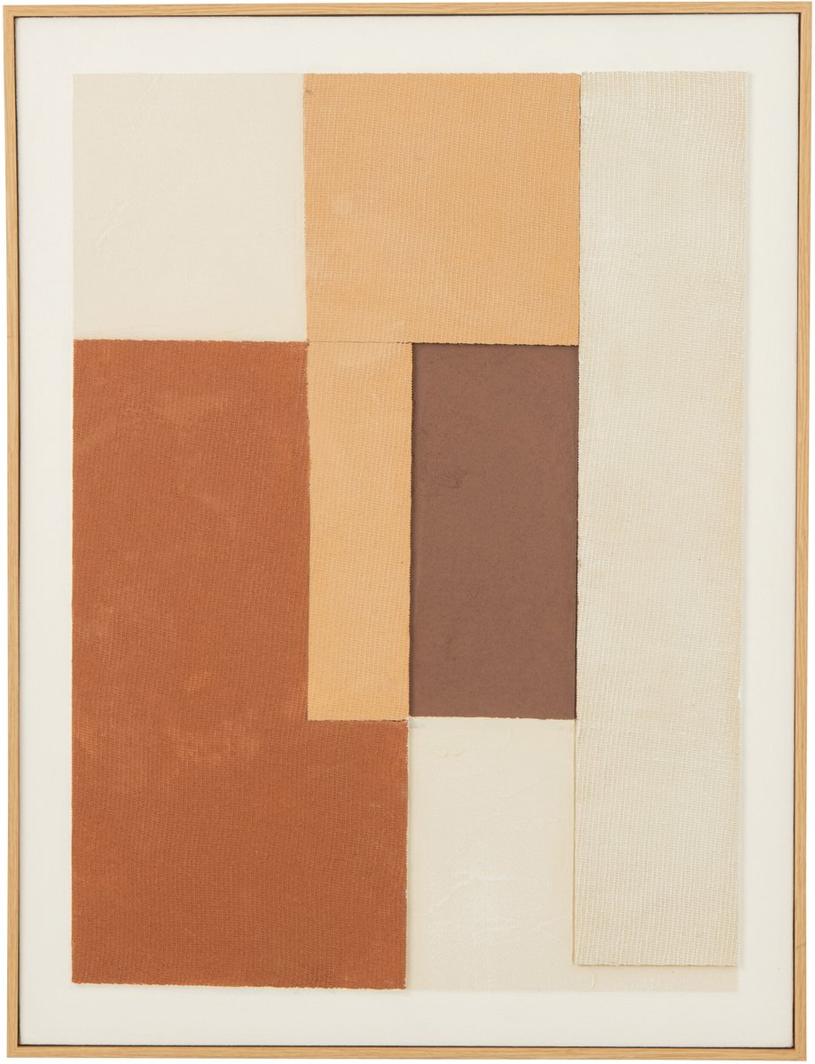 J-Line Modern schilderij - grenenhout - beige/bruin