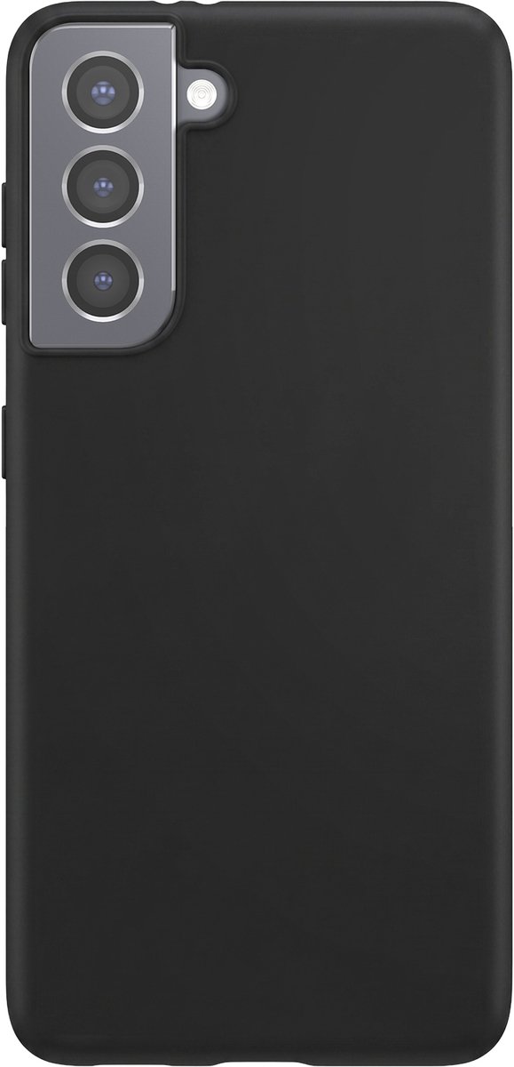 Mayaxess, Siliconen Hoesje Geschikt voor Samsung Galaxy S21 Matte Afwerking Schokbestendig, Zwart