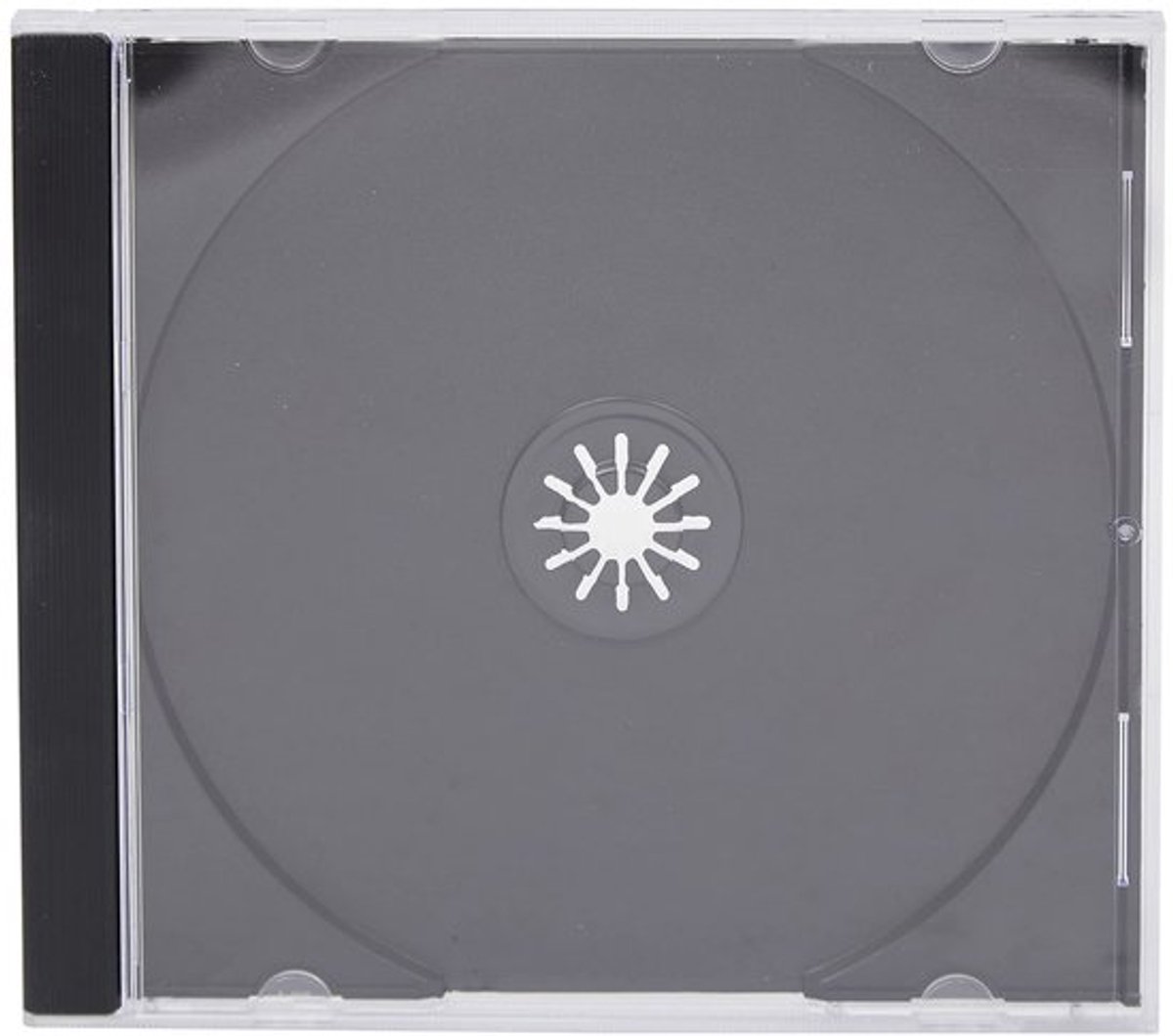 CD/DVD Hoes 10.4 mm Hoog - Voor 1 Disc - Transparant met Zwarte Inzet - Set van 10 - Verwijderbare Inzet - Schokbestendig - Cd Dvd Hoesjes