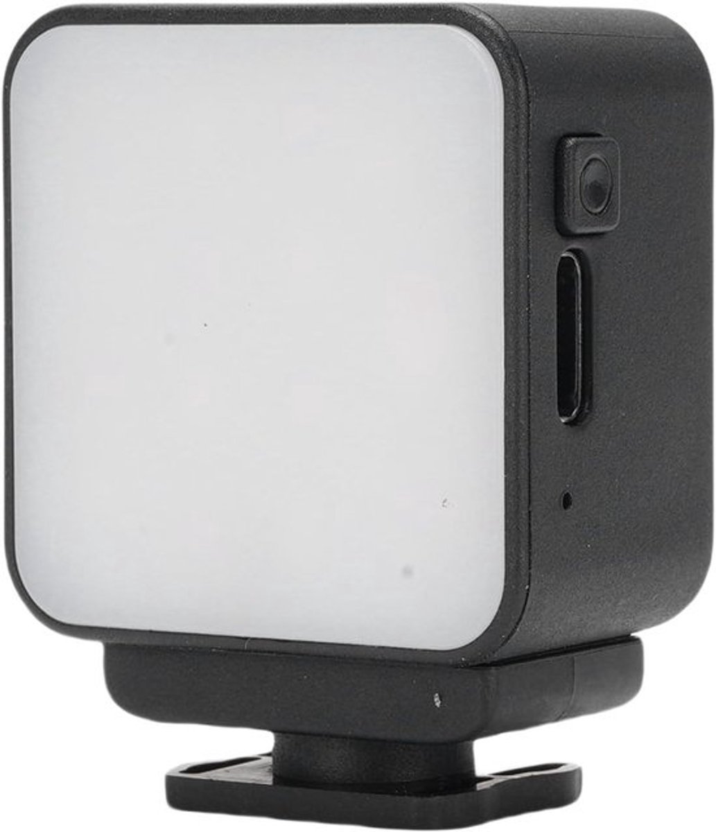 Magnetische vullicht voor actioncamera's - Mini LED verlichting met 1/4 inch schroefdraad en cold shoe mount, ideaal voor DJI Pocket 3 en andere camera's