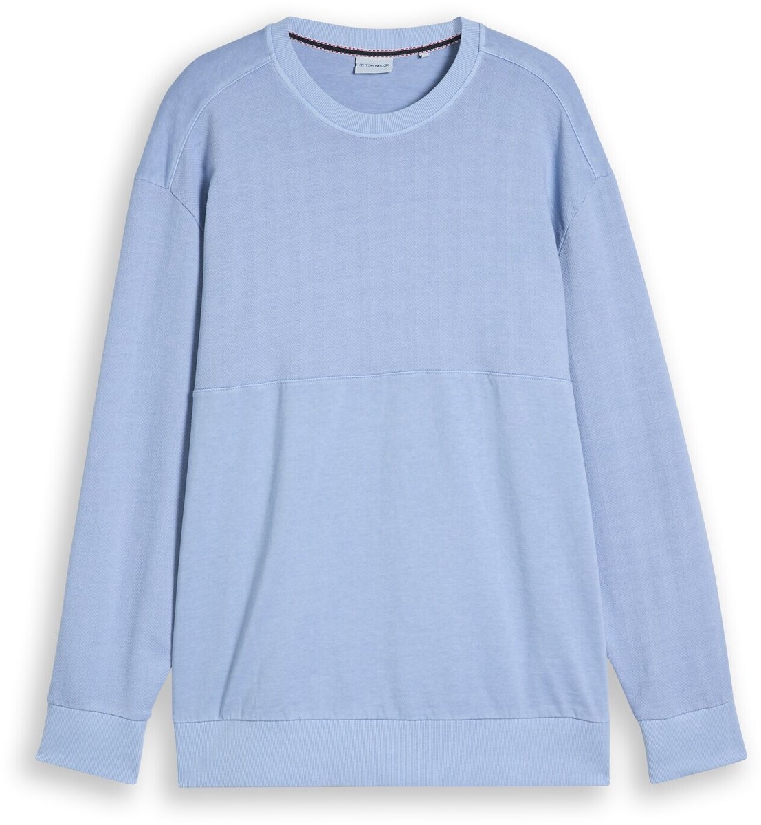 Tom Tailor - Plus Size - Sweatshirt in used-look - Maat 5XL - Pale Blue