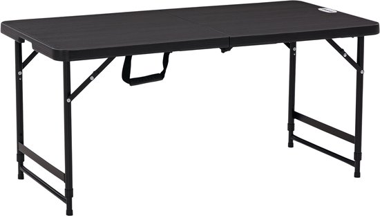 Verstelbare, opklapbare eettafel voor 4 personen – 74 cm hoog x 118 cm lang x 60 cm breed – donkergrijs — afbeelding 2