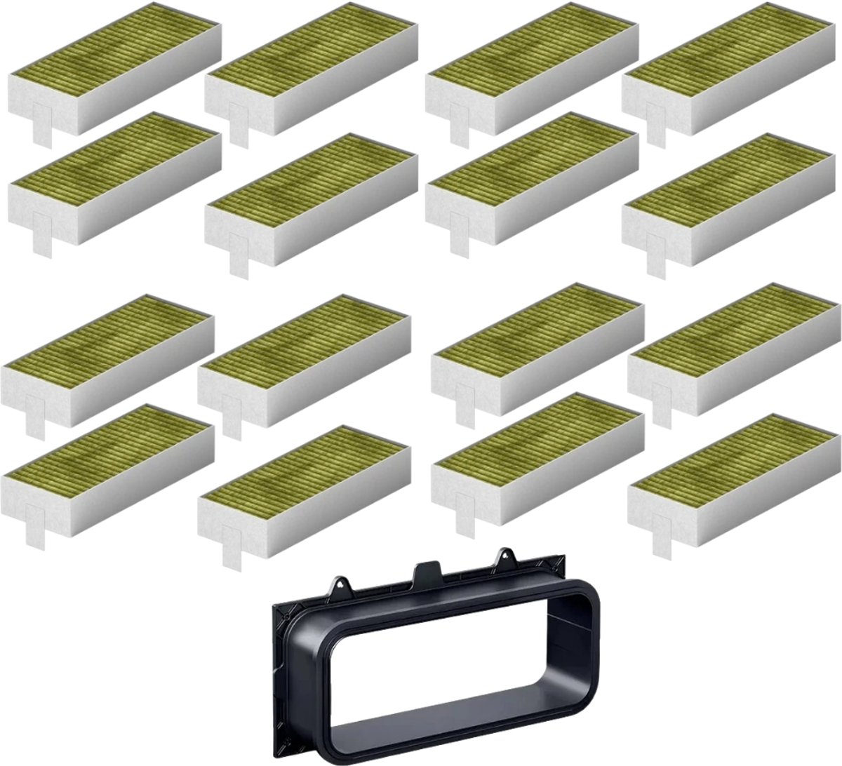 4x CleanAir Koolstoffilterset voor Bosch 17007113 / HEZ9VRUD0