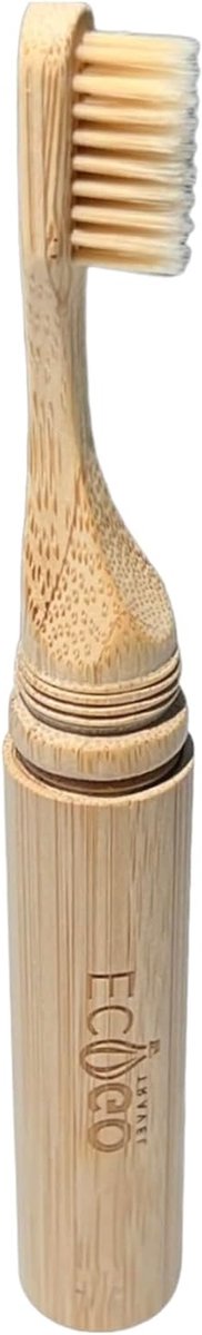Bamboe Tandenborstel - Reis Set - Milieuvriendelijk Reizen - Afneembare Kop - Compact Ontwerp - Natuurlijk Hout