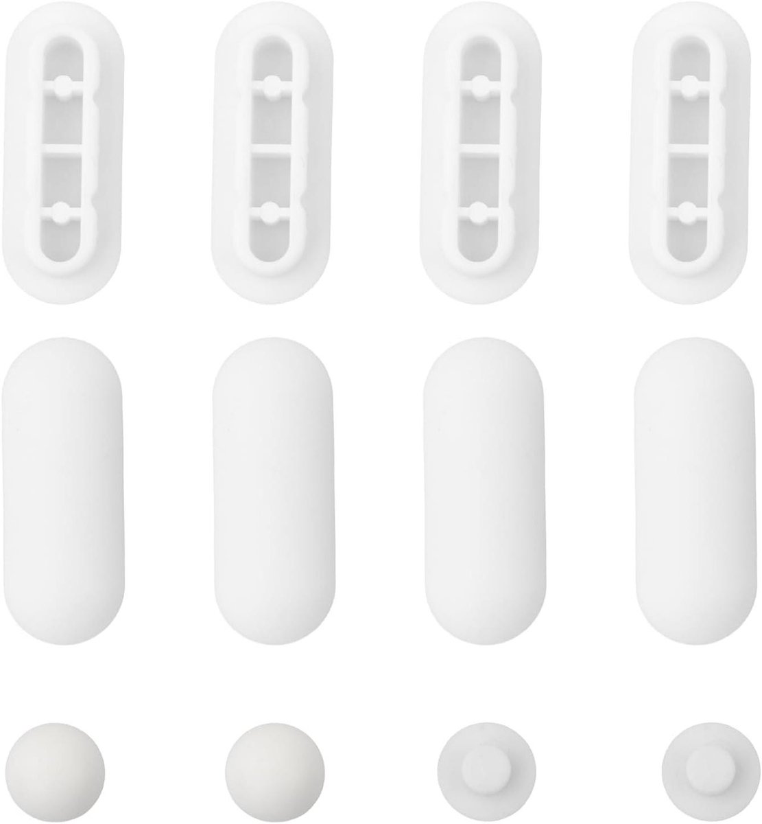 Toilet Seat Bumpers - Toilet Buffer Set - Comfort Verhogend - Universeel Ontwerp - 12 Stuks - Wit