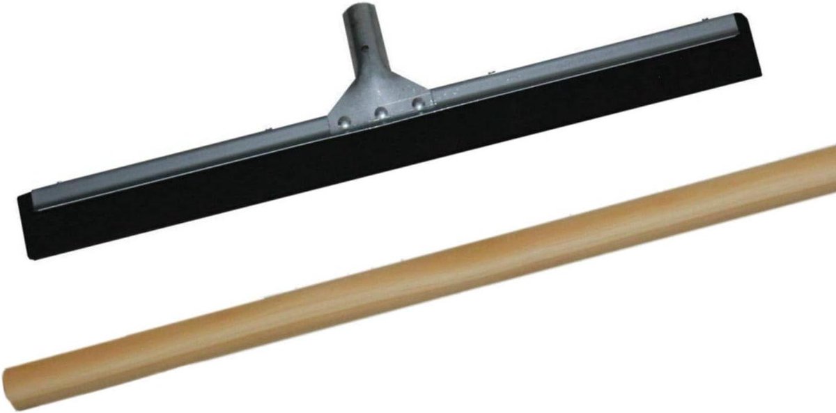 Waterschuiver metaal - Vloerwisser - Vloeren Reinigen - Extra versterkt - 55 cm breed - Zilver
