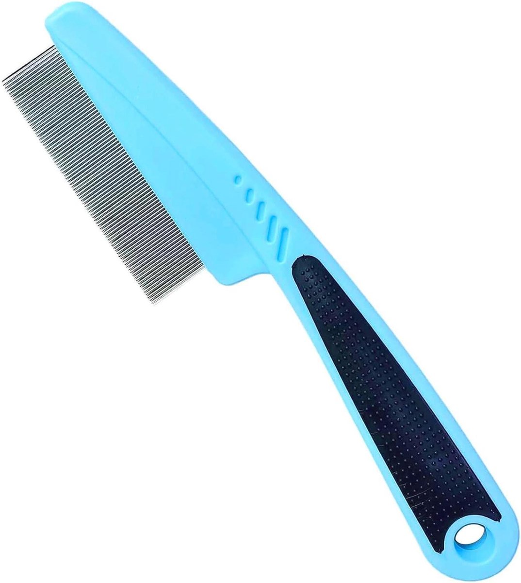 Kam voor Dieren - Vlooienkam Tekenkam - Verzorging van Vacht - Antislip Handvat - 18 cm - Zwart
