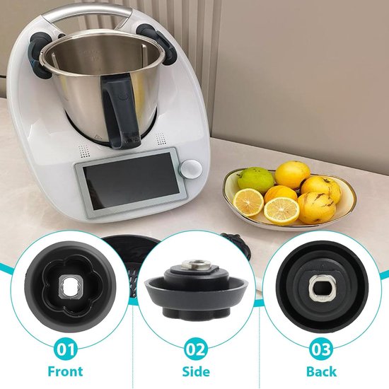 Koppelingsgeleiding - Reserveonderdeel Keukenrobot - Keukenmachine Reparatie - Perfecte Pasvorm - 10 x 10 x 1 cm - Zwart — afbeelding 2