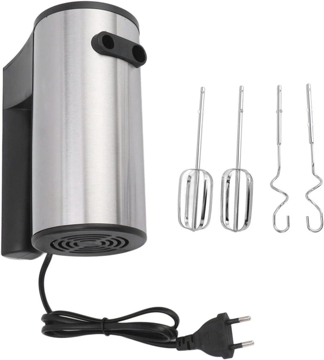 Elektrische Handmixer - Keuken Gardemixer - Bakken en Koken - 500 Watt Krachtige Motor - 5 Snelheden - Zilver
