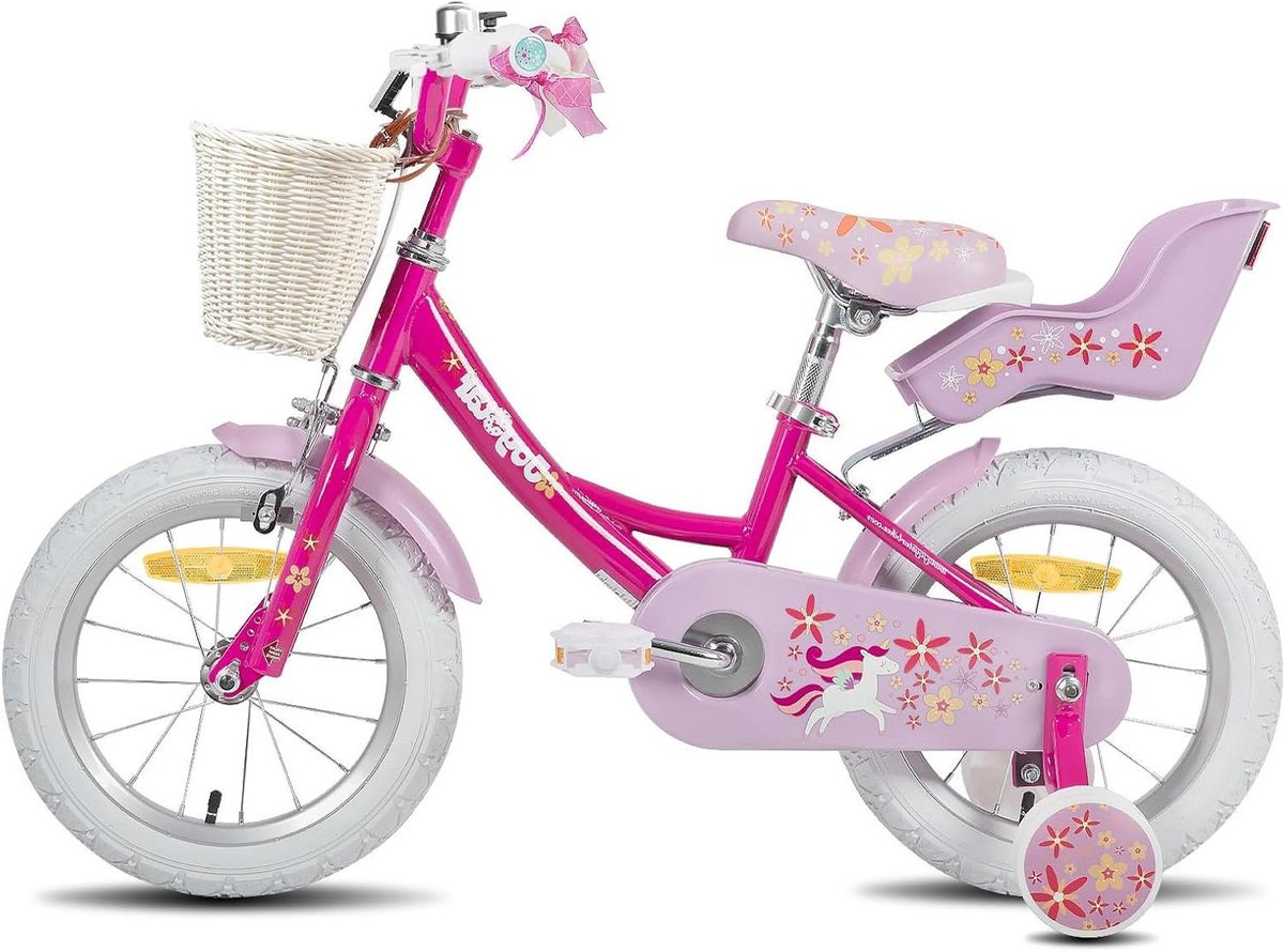 Kinderfiets - Meisjesfiets - Buiten Spelen - Met Poppenzitje - 16 inch - Paars