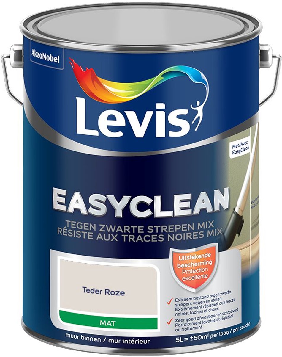 Levis - Easyclean Tegen Zwarte Strepen Mix - Teder Roze - Mengverf - 5 L