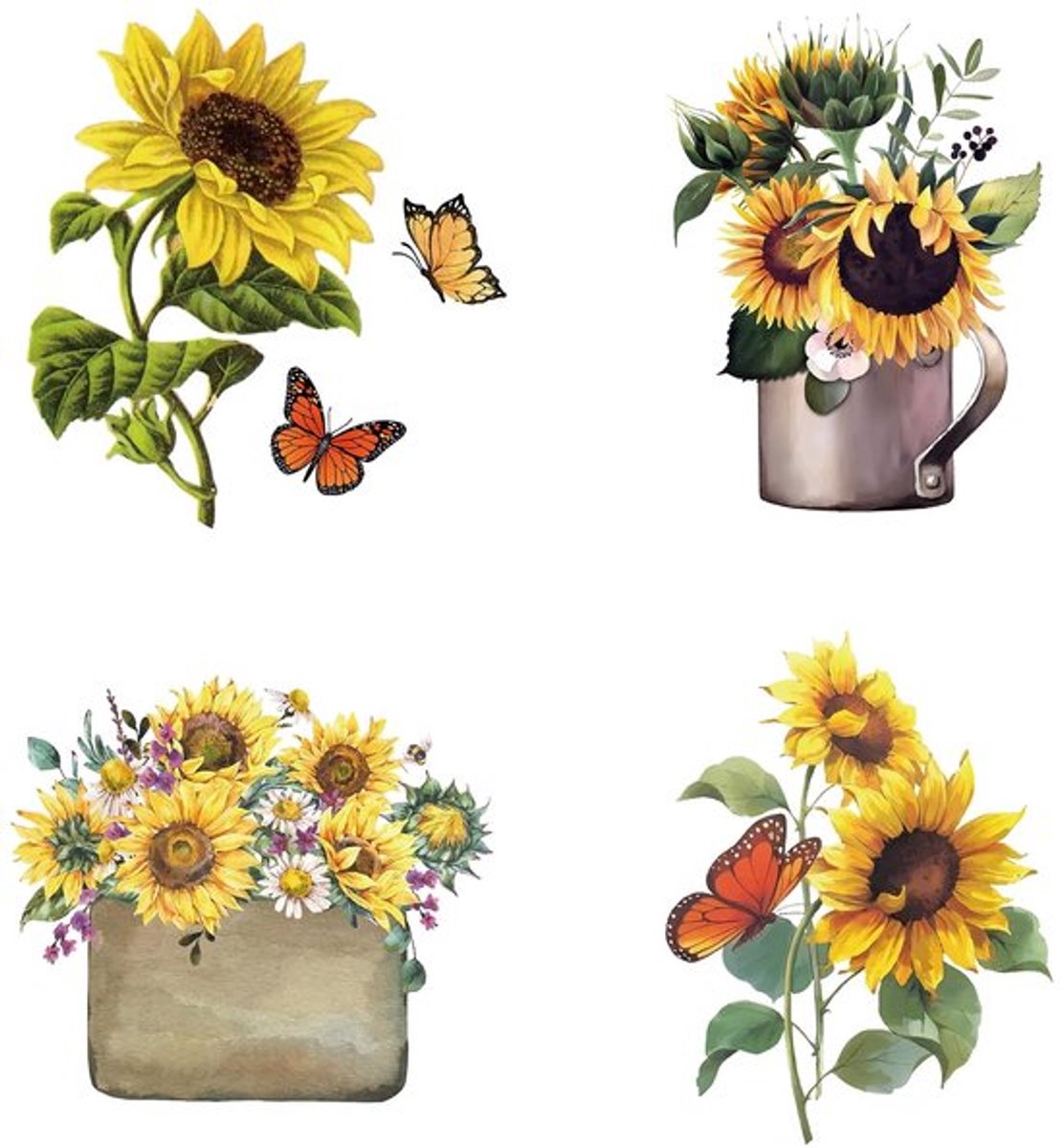 Store_8 - Zonnebloem Raamstickers - Vlinder Venster Decals