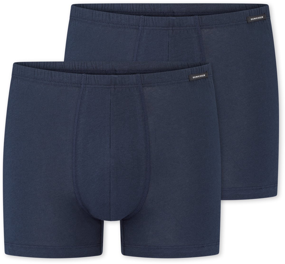 Schiesser 2 Pack Shorts Essentials - Heren Onderbroek donkerblauw