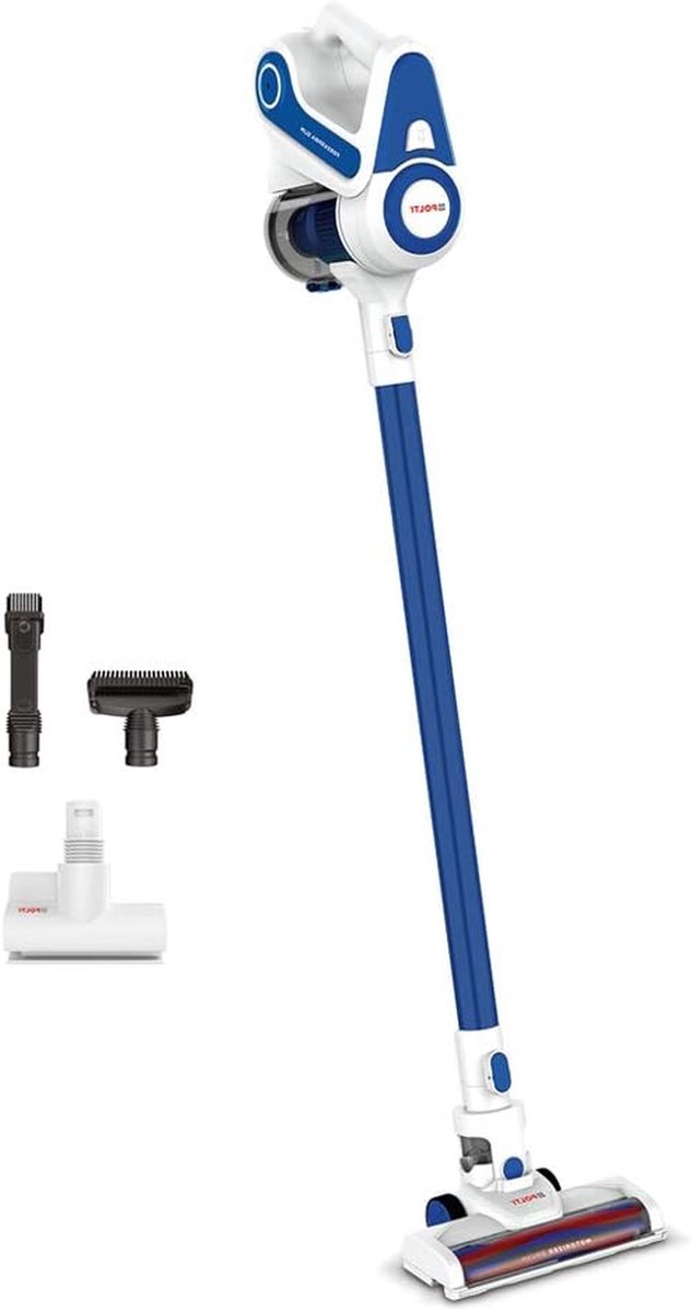 Draadloze Steelstofzuiger - 2-in-1 Stofzuiger - Huis Reinigen - Cycloontechnologie - Tot 40 Min - Blauw