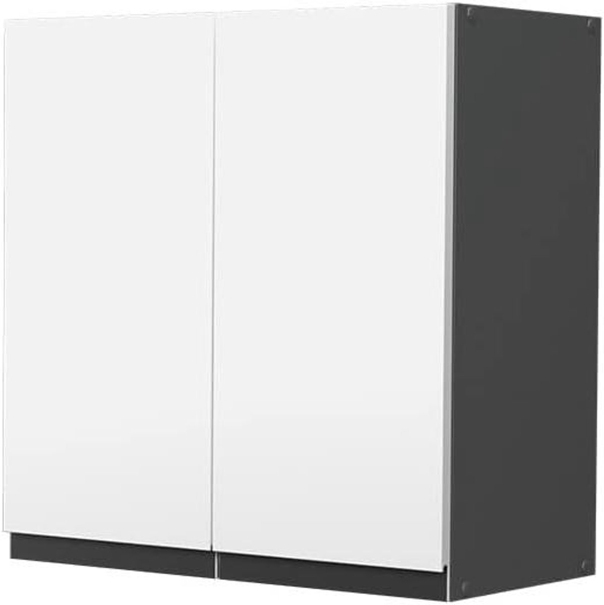 Hangkast Keuken - Muurkast Keukenkast - Keuken Organiseren - J-Vorm Fronten - 60 cm breed - Wit Antraciet