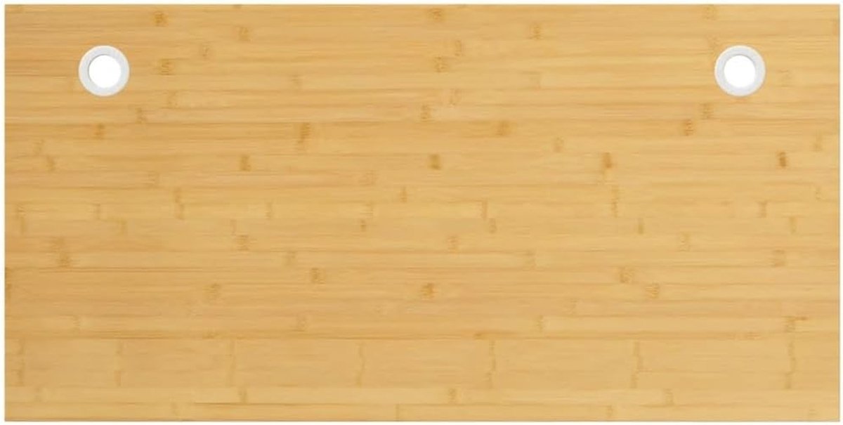 Bamboe Bureaublad - Tafelblad Vervanging - Thuiswerken Organiseren - Met Kabelgaten - 110x55 cm - Houtkleur