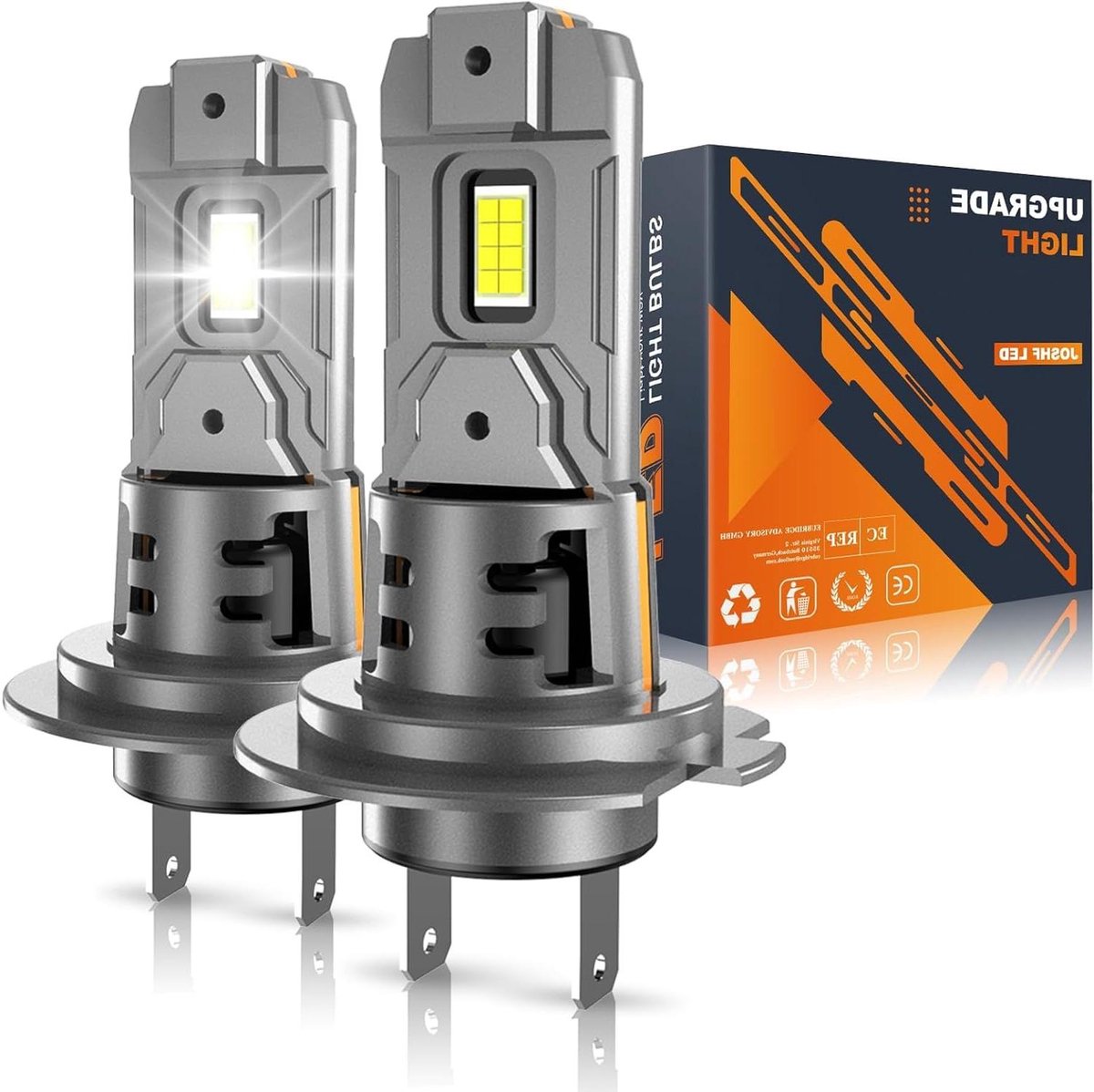 LED Koplamp Lamp - Autolamp Xenonlamp - Betere Zichtbaarheid - 600% Helderheid - 2 stuks - Wit