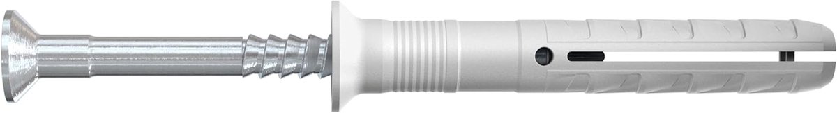 Nagelplug - Hamerplug Bevestiging - Montage Werkzaamheden - Geïntegreerde Hamerstop - 10x160/110 mm - Grijs
