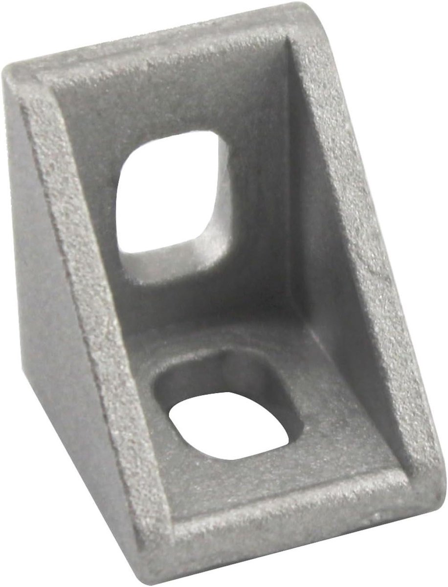 Hoekbeugel Aluminium Profiel - L Beugel Connector - Bouw Structuren - Mat Afgewerkt Oppervlak - 2020 Serie - Zilverkleurig