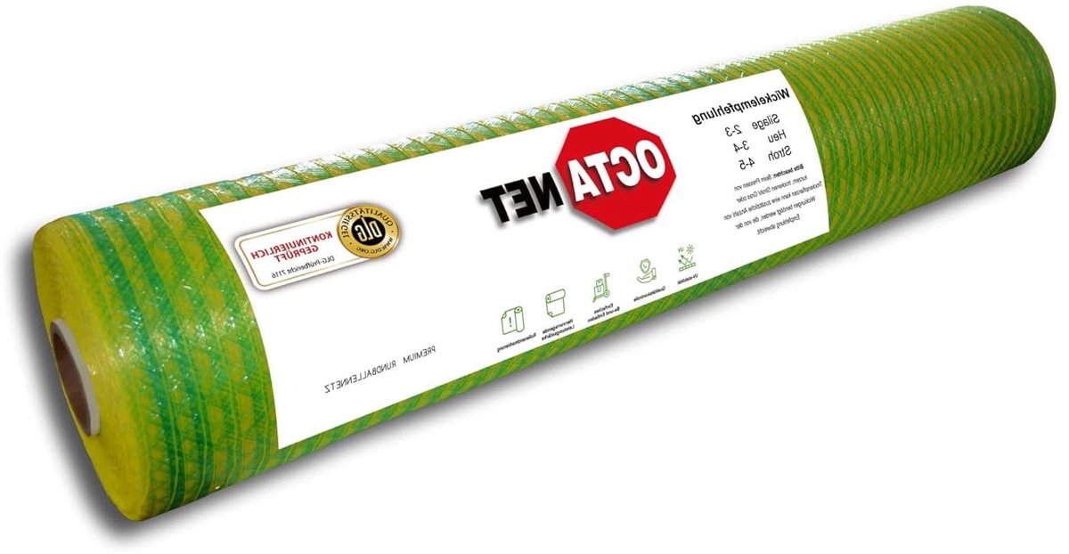 Wikkelnet voor balen - Netrol Wikkelrol - Landbouw opslag - DLG getest - 123 x 3000 m - Geel/groen