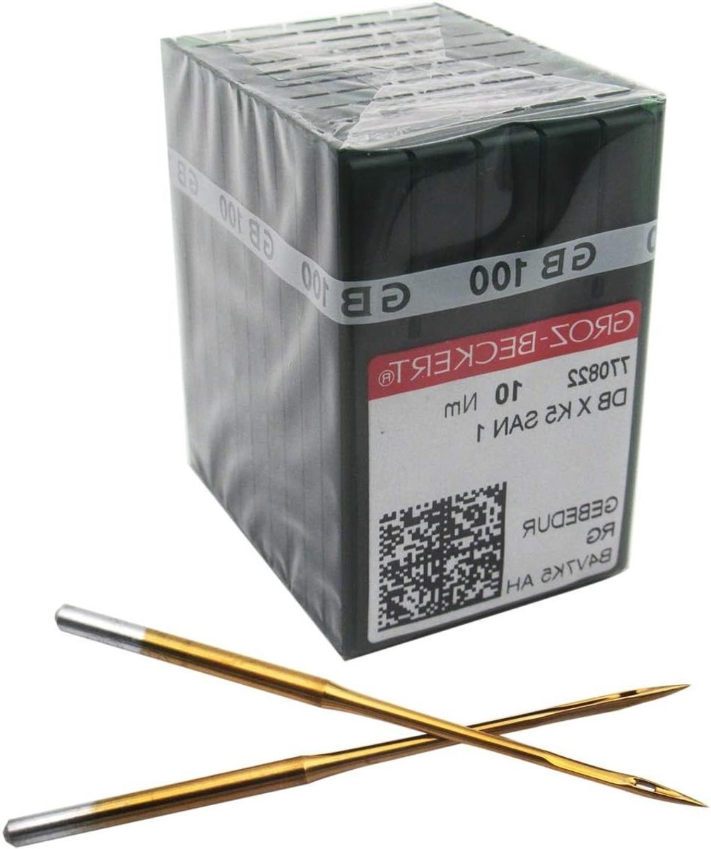Industriële Borduurmachine Naalden - Machinenaalden Borduren - Precisie Borduren - Titanium Nitride Coating - 100 stuks - Zilver