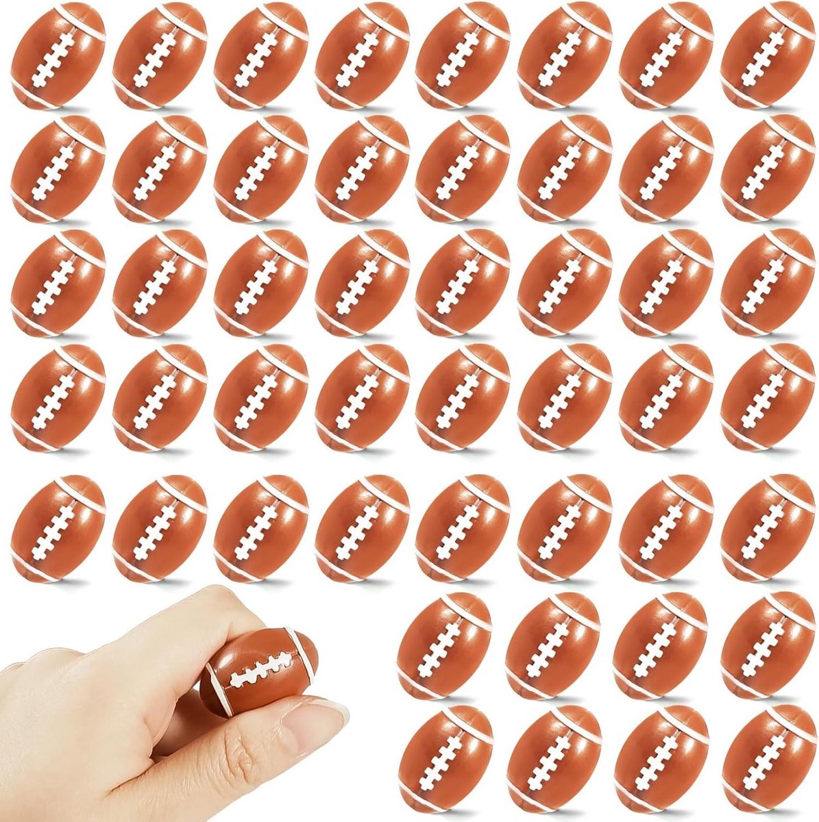 Mini Hars Voetballen - Kleine Sportballen - Feestdecoratie - Levendig Ontwerp - 28 cm - Bruin