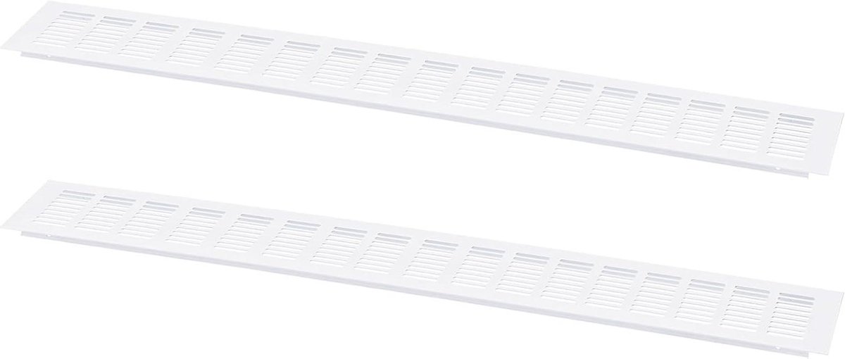 Ventilatierooster Aluminium - Rooster Jaloezie - Luchtcirculatie Verbeteren - Anti-slip Groefontwerp - 700 x 100 mm - Wit