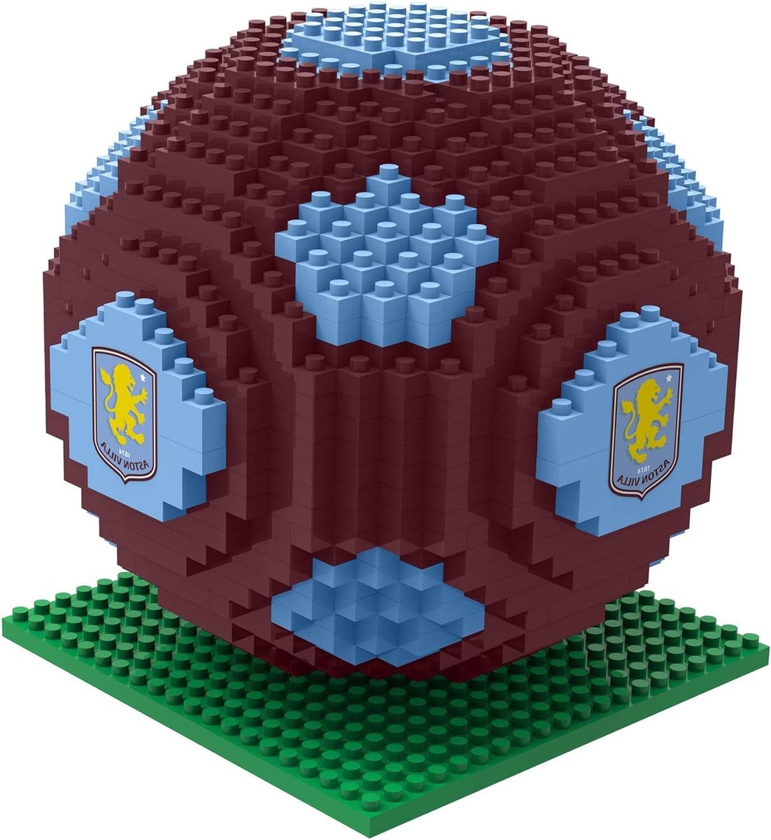 Voetbal Bouwset - 3D Puzzel Bal - Hobby Project - Pixel Art Design - 10 cm Diameter - Bruin