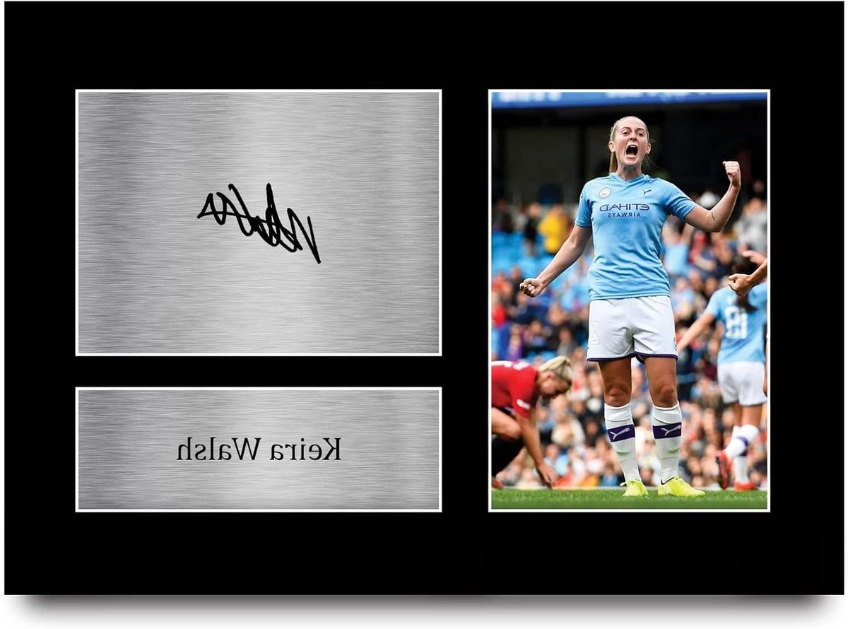 Gesigneerde Foto - Voetbal Poster - Cadeau Geven - Geprint Replica Handtekening - A4 - Zwart