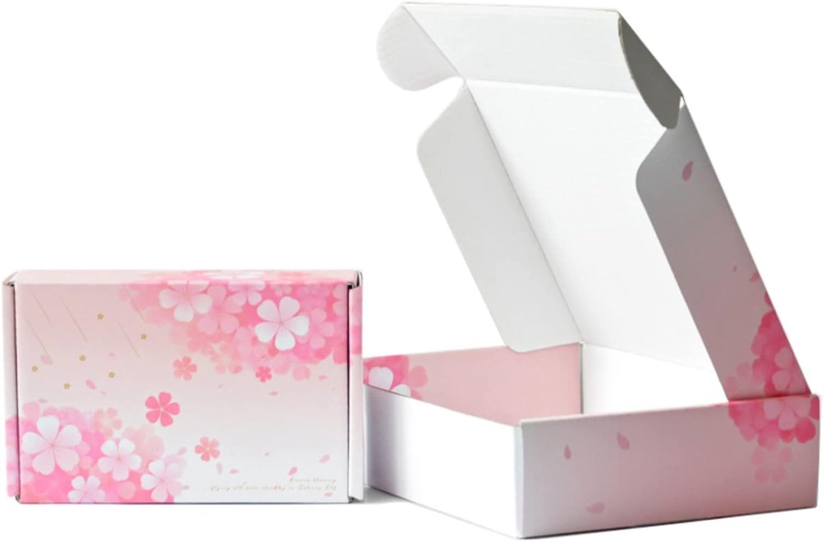 Verzenddozen met deksel - Geschenkdozen karton - Kleine items versturen - Snel te monteren - 20x15x5 cm - Sakura stad