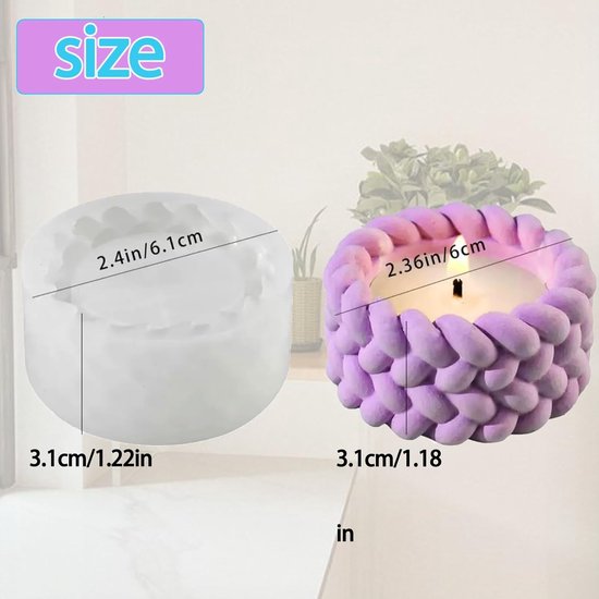 3D Kaarsenmal Bloemen Siliconen Vorm Bloemen Siliconenmallen Kaarsen Gietmallen Fondant Mold (Knooppunten Mallen) — afbeelding 2
