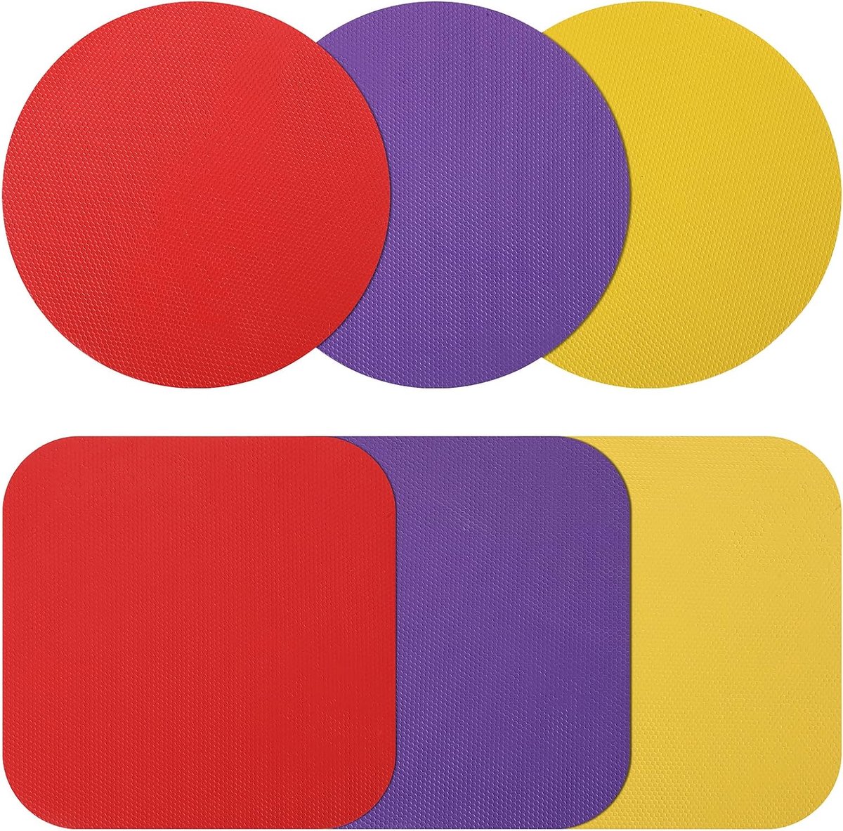 6 stuks glasopener, grijperpads, antislip, rubber, glasopener, herbruikbare multifunctionele flessendekselopener, warmte-isolatie, pads, potopener, grip rubber voor senioren en zwakke handen (rood
