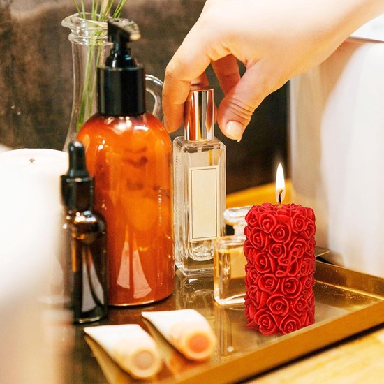 Siliconen Vorm Rozen Kaars Mal 3d Rozen Bloemen Gietkaars Mallen Siliconen Bloemen Gietmal Zeepvorm Diy Gieten Kaarsvorm Chocolade Fondant Taart Vorm — afbeelding 3