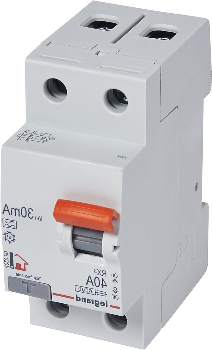 Installatie Schakelaar - Aardlekschakelaar - Veilige Stroom - Automatische Uitschakeling - 40 Ampère - Wit