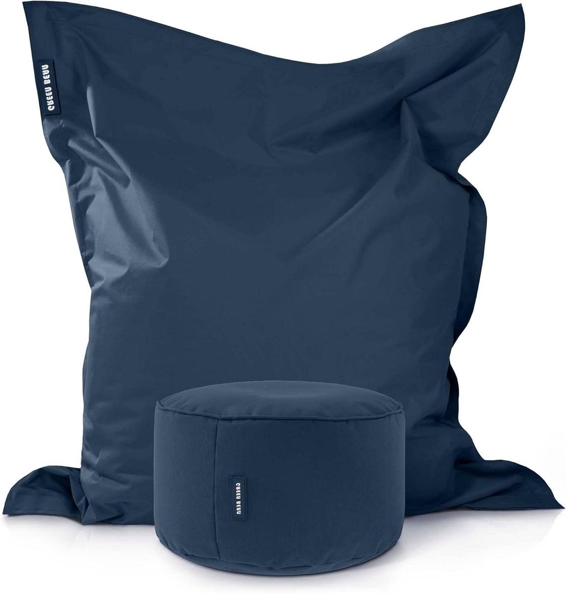 XXL Zitzak met Poef - Ligkussen Lounger - Ontspannen Binnen en Buiten - Aanpasbare EPS-kraalvulling - 140x180 cm - Niet gespecificeerd