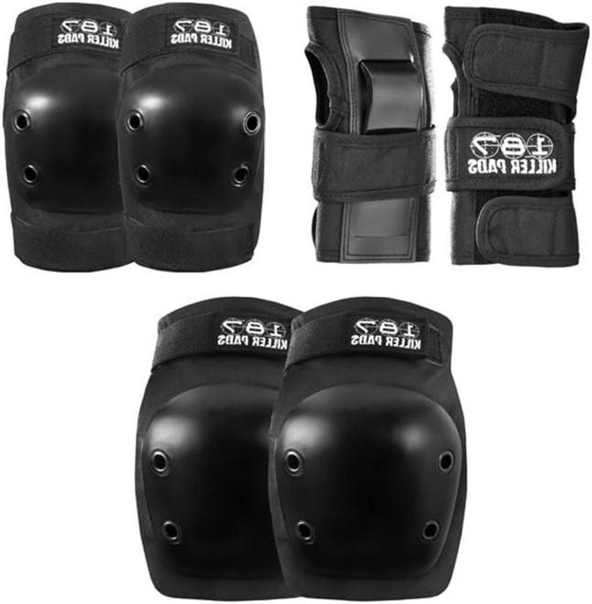 Beschermende Pads Set - Knie- en Elleboogbeschermers - Sporten Beschermen - Drielaags Ontwerp - Junior Maat - Zwart