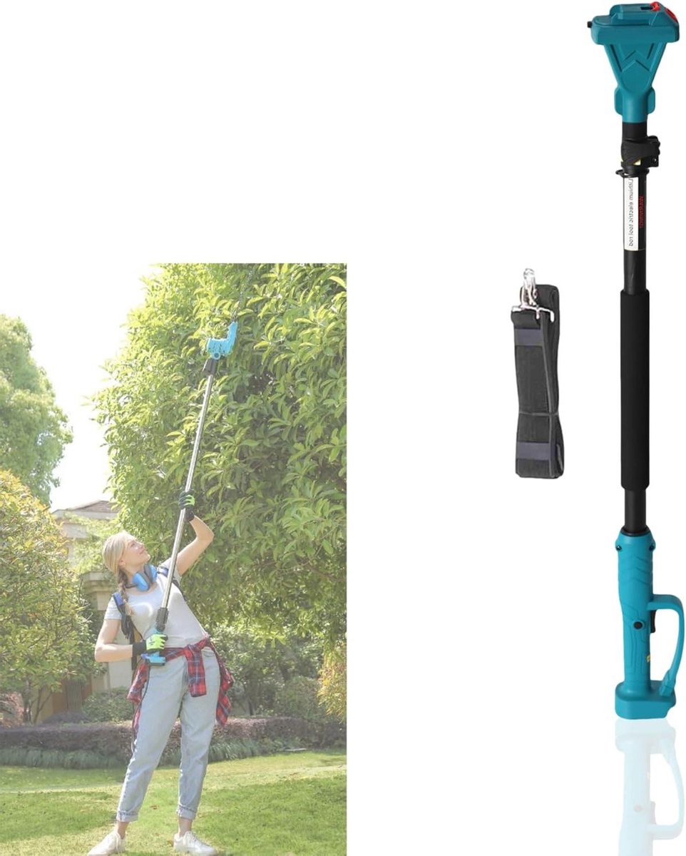 Hoge takkenschaar - Takkenschaar verlengstang - Hoge takken snoeien - 180° verstelbare hoek - 344-492 ft - Blauw