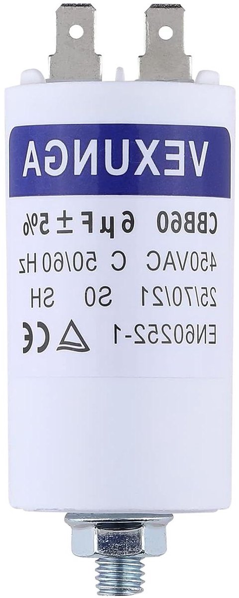 Motorcondensator - Startcondensator - Motor Starten - Hoge Capaciteit - 6µF 450V - Zwart