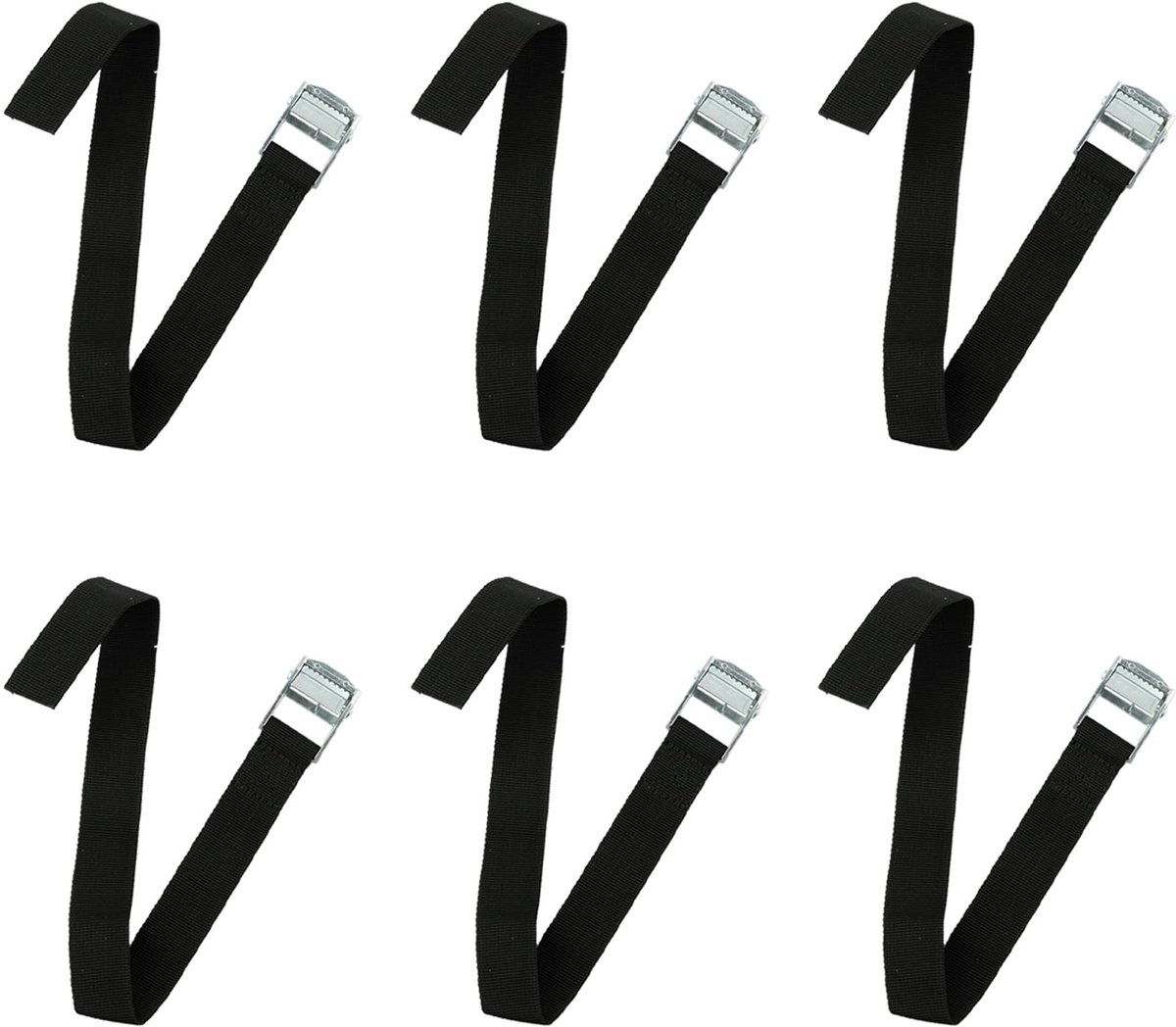 6 stuks zware ratel vastbinden riemen met snelsluiting camgesp - spanbanden voor auto, fiets, vrachtwagen aanhanger & bagagedrager